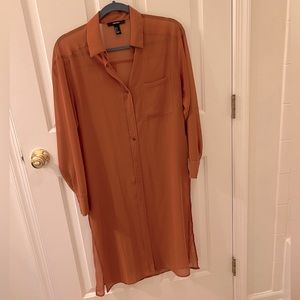 Long brown forever21 top